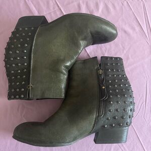 gentle souls Black Studded Ankle Boots